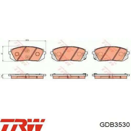Pastillas freno delanteras TRW GDB3530 precio, desde 29,72 EUR
