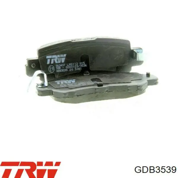 Comprar GDB3539 TRW Pastillas de freno traseras