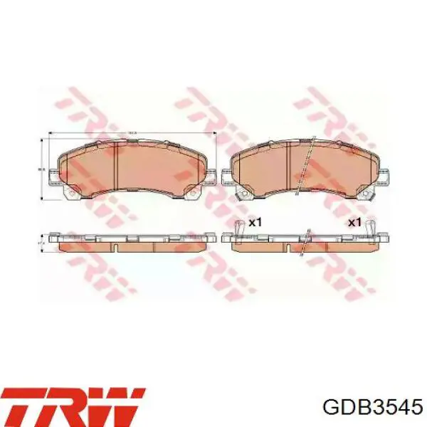 GDB3545 TRW pastillas de freno delanteras