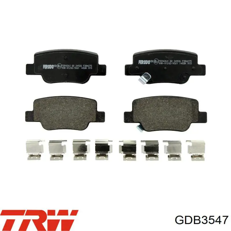 GDB3547 TRW Pastillas freno traseras