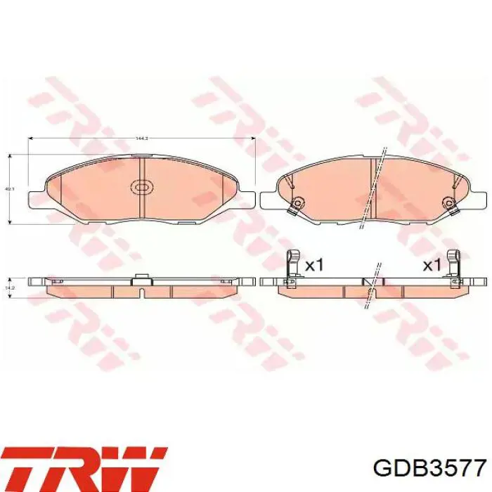 Pastillas freno delanteras TRW GDB3577 precio, desde 24,90 EUR