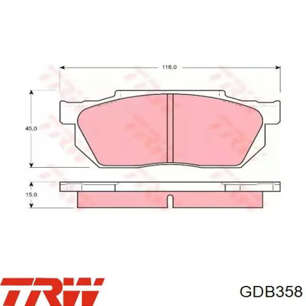 Comprar GDB358 TRW Pastillas delanteras de freno