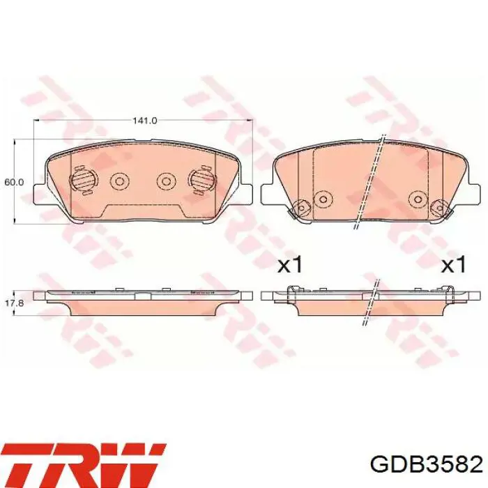 Pastillas freno delanteras TRW GDB3582 precio, desde 29,95 EUR