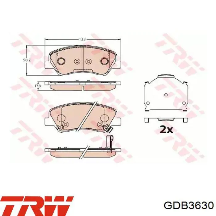 Pastillas freno delanteras TRW GDB3630 precio, desde 24,48 EUR