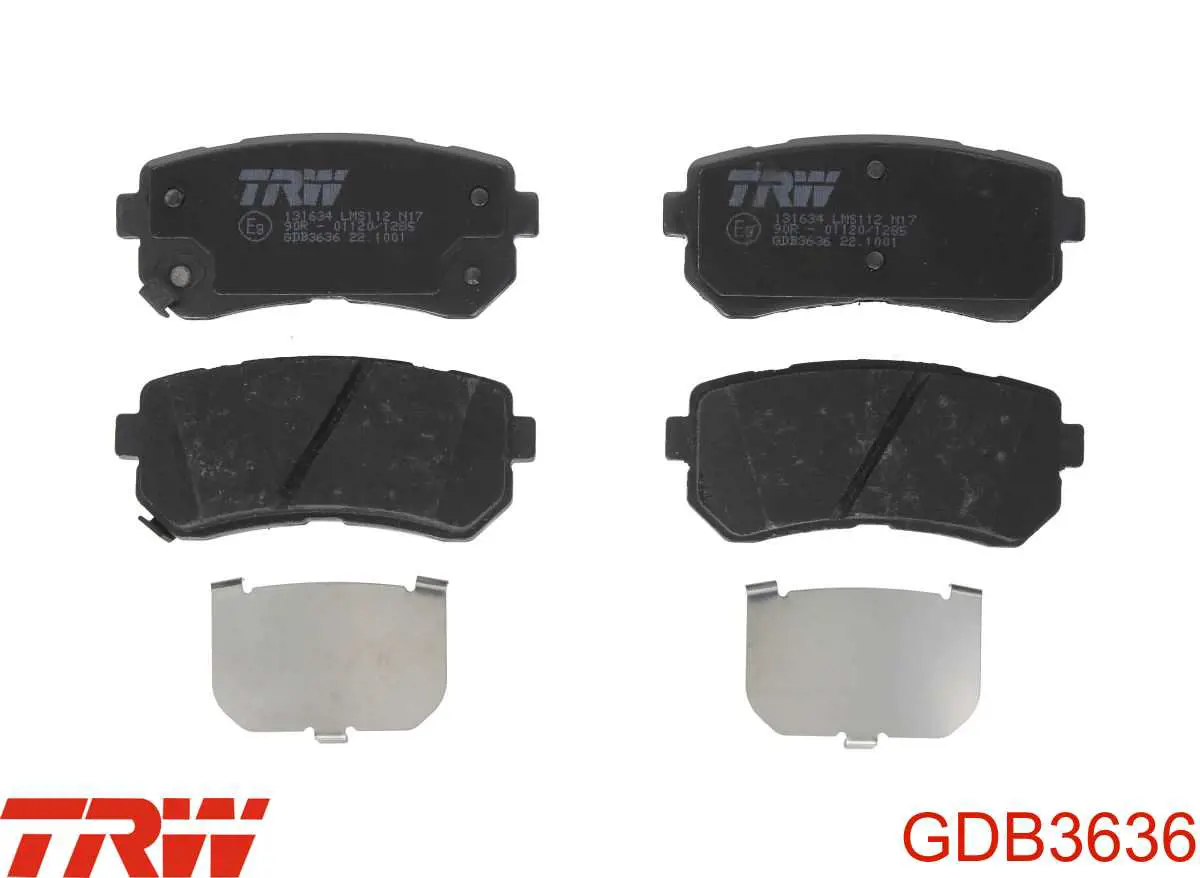 Comprar GDB3636 TRW Pastillas de freno traseras