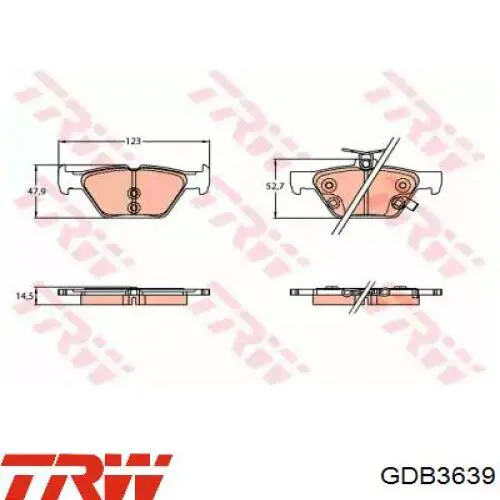 Pastillas de freno traseras PP706AF Japan Parts