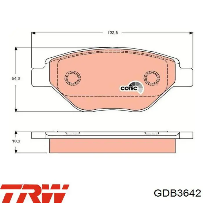 Comprar GDB3642 TRW Pastillas delanteras de freno