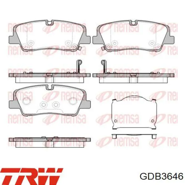 Pastillas traseras de freno TRW GDB3646 precio, desde 36,99 EUR