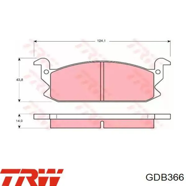 Comprar GDB366 TRW Pastillas delanteras de freno