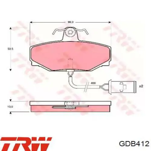 Pastillas traseras de freno TRW GDB412 precio, desde 24,13 EUR
