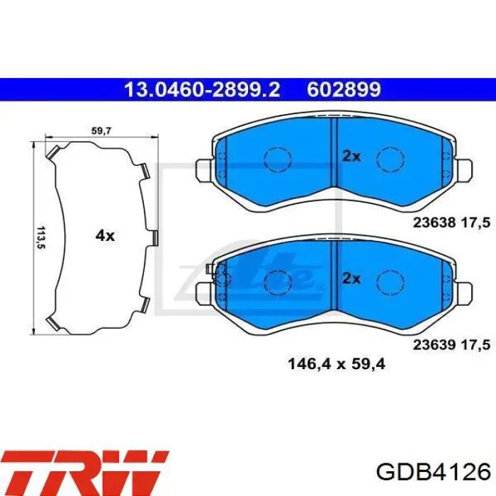 Comprar 5139899AA Chrysler Pastillas delanteras de freno