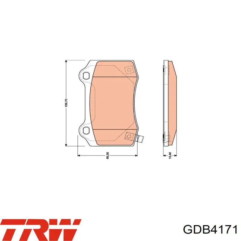 GDB4171 TRW pastillas de freno traseras