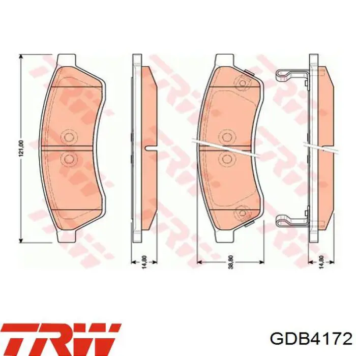 Pastillas traseras de freno TRW GDB4172 precio, desde 22,80 EUR