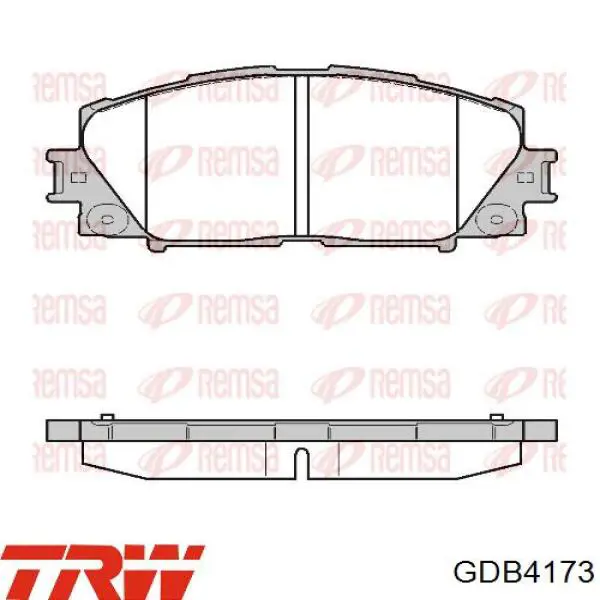 GDB4173 TRW pastillas de freno delanteras
