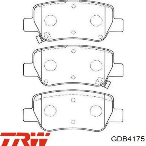 Pastillas de freno traseras GDB4175 TRW