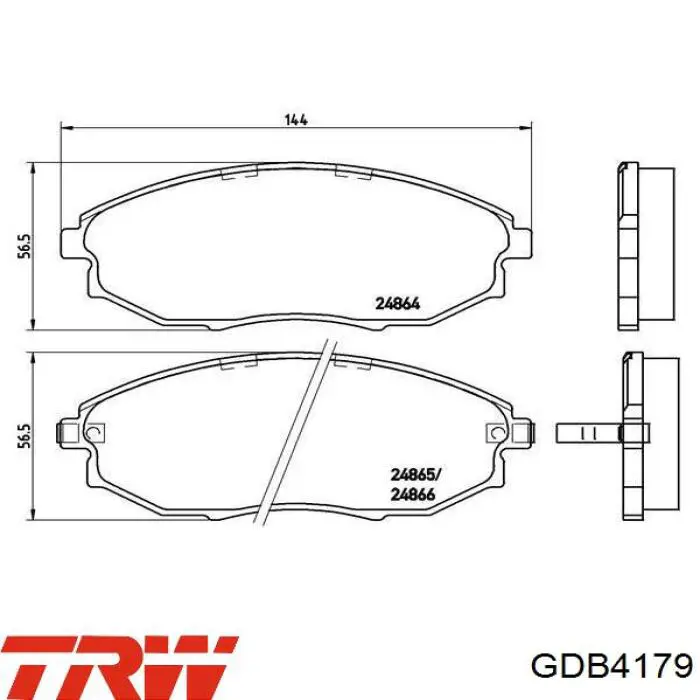 GDB4179 TRW pastillas de freno delanteras