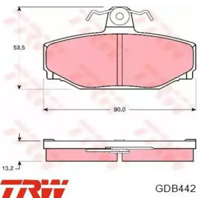 Comprar GDB442 TRW Pastillas de freno traseras