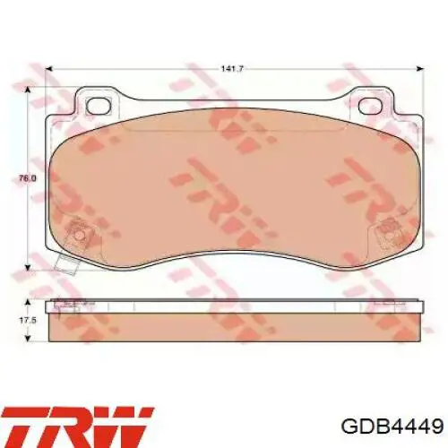 Pastillas de freno 68144213AA Chrysler