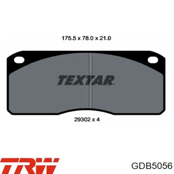 GDB5056 TRW pastillas de freno delanteras