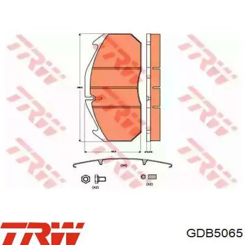 Pastillas de freno GDB5065 TRW