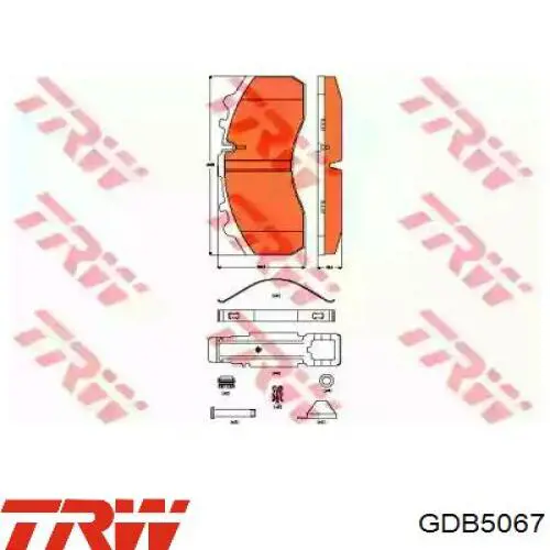 Comprar GDB5067 TRW Pastillas delanteras de freno