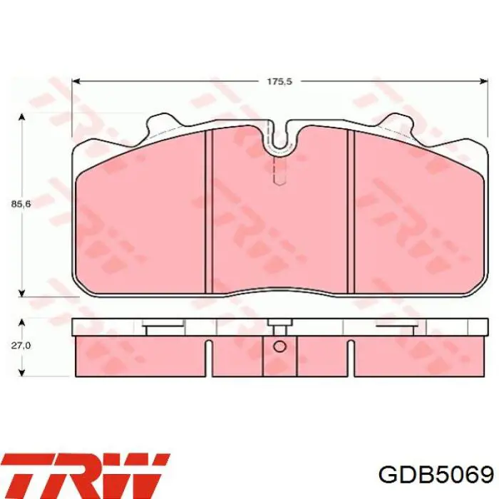 Pastillas de freno GDB5069 TRW