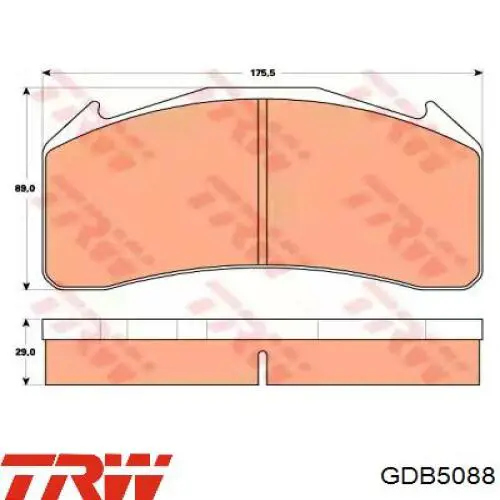Pastillas de freno traseras GDB5088 TRW