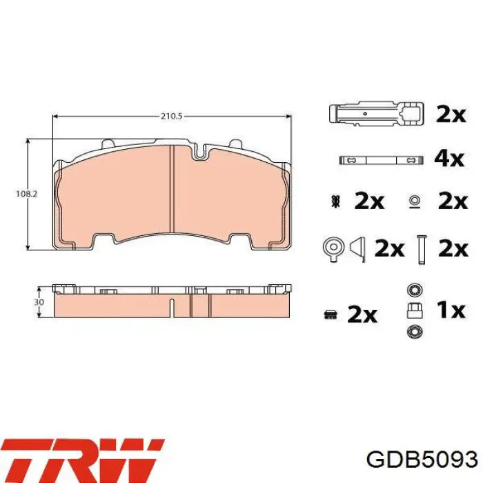 Pastillas traseras Danblock DB2917182