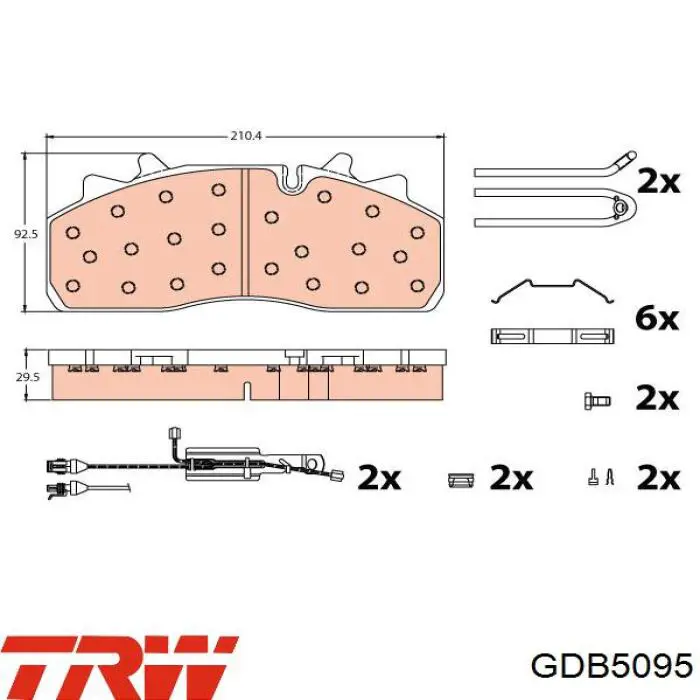 2915904950 Wagner pastillas de freno delanteras