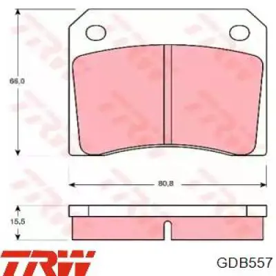 Pastillas traseras de freno TRW GDB557 precio, desde 18,27 EUR