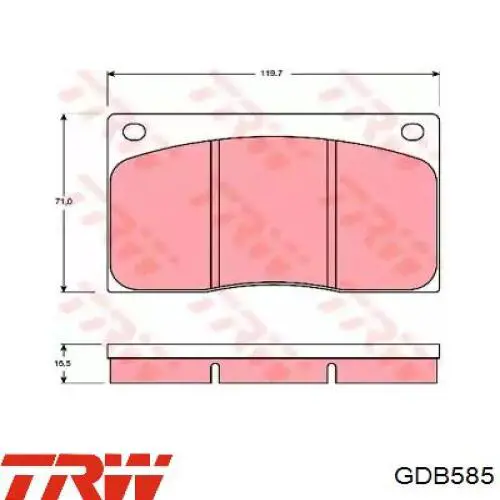 Pastillas freno delanteras TRW GDB585 precio, desde 34,71 EUR