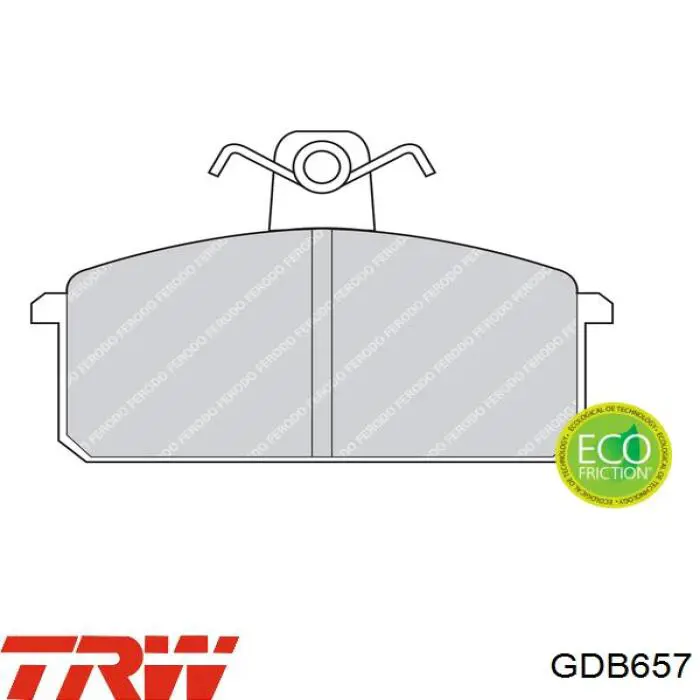 Comprar GDB657 TRW Pastillas delanteras de freno