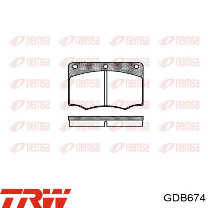 GDB674 TRW pastillas de freno delanteras