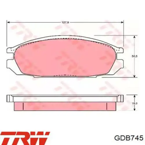 Comprar GDB745 TRW Pastillas de freno traseras