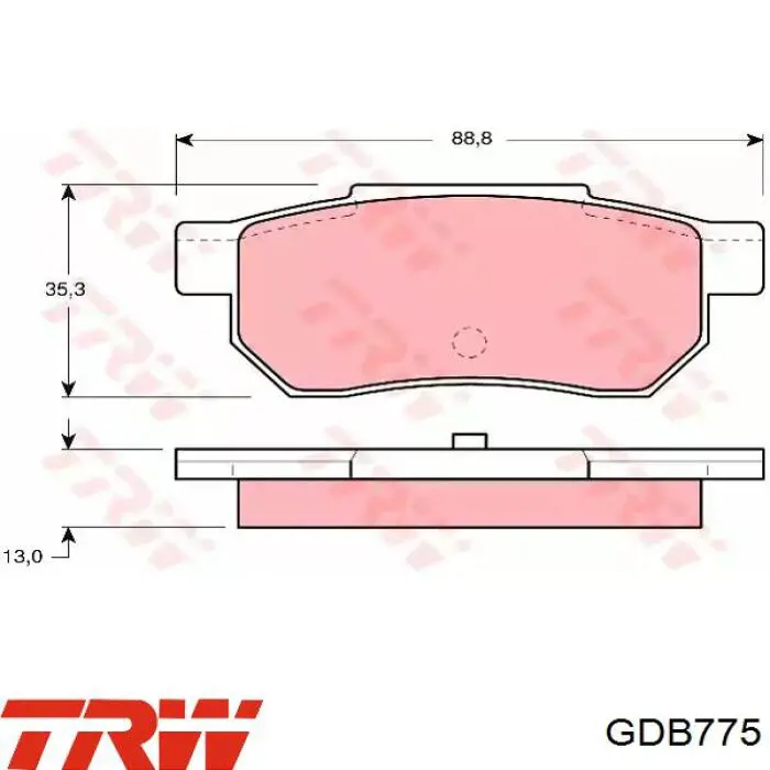 Pastillas traseras de freno TRW GDB775 precio, desde 20,27 EUR