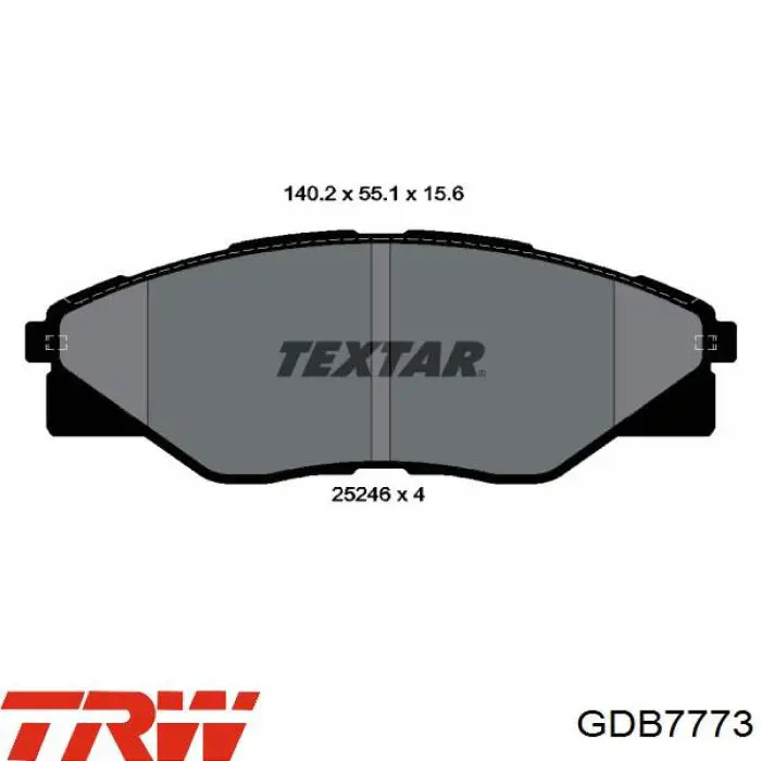 GDB7773 TRW pastillas de freno delanteras