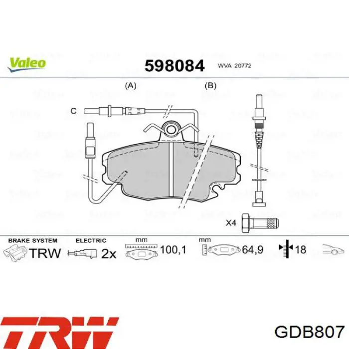 Pastillas de freno DP68002 Brembo