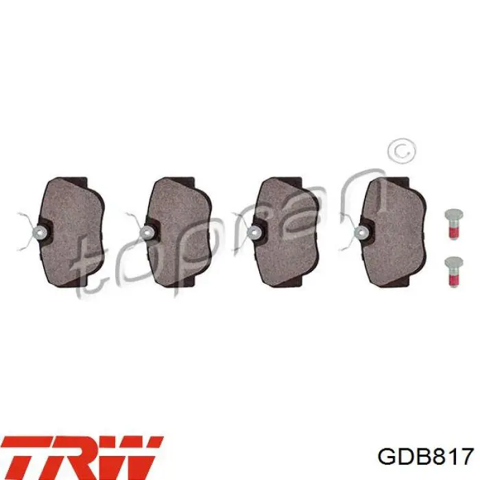 Comprar GDB817 TRW Pastillas delanteras de freno