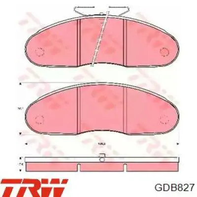 GDB827 TRW pastillas de freno delanteras