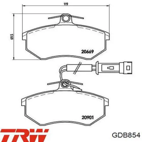 Pastillas de freno delanteras Seat Toledo 1 1L