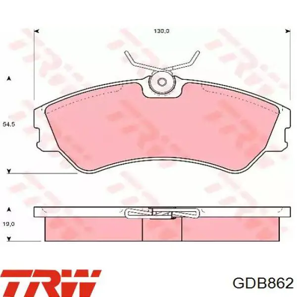 Comprar GDB862 TRW Pastillas delanteras de freno