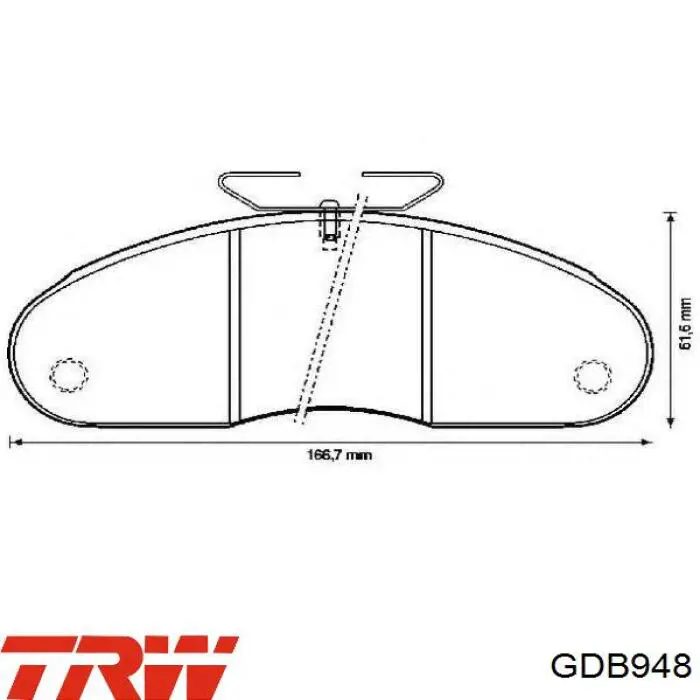 GDB948 TRW pastillas de freno delanteras