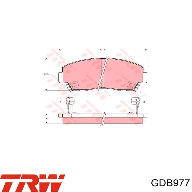 GDB977 TRW pastillas de freno delanteras