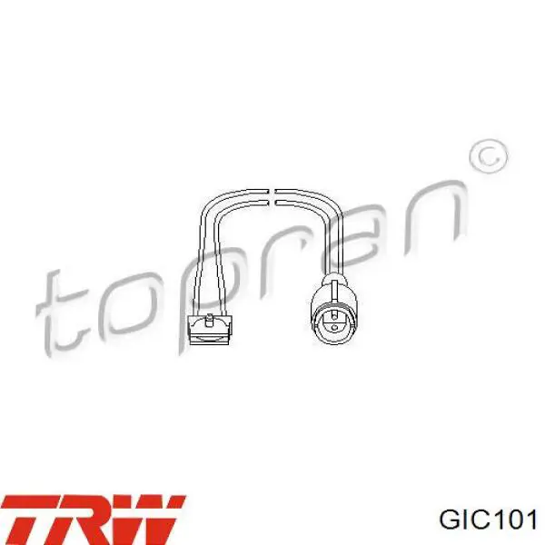 GIC101 TRW contacto de aviso, desgaste de los frenos