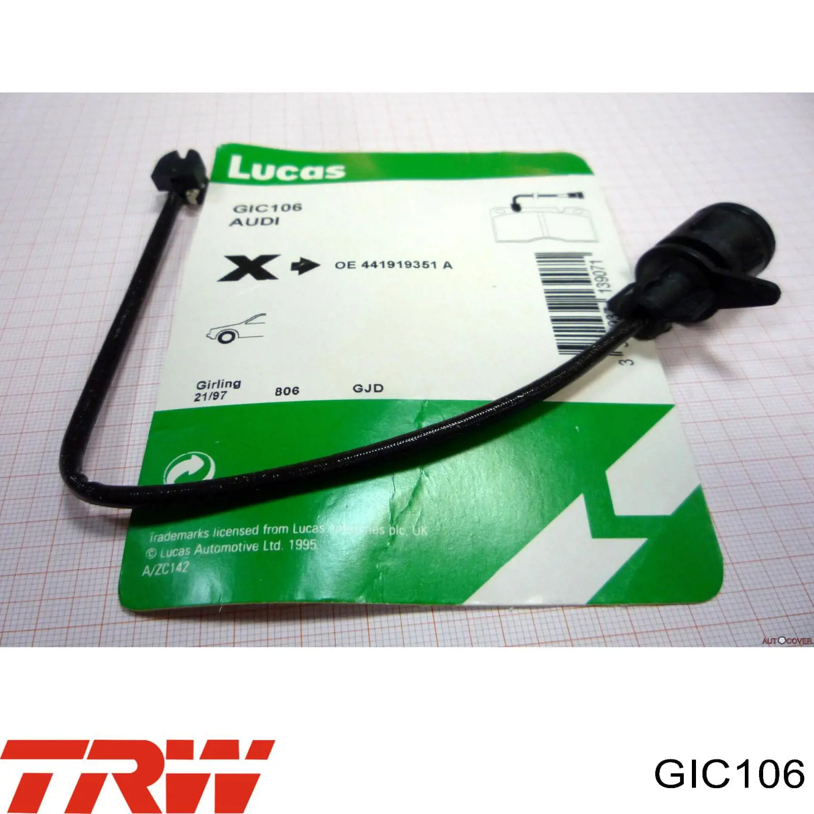 Sensor de desgaste de las pastillas de freno delanteras TRW GIC106 precio, desde 6,79 EUR