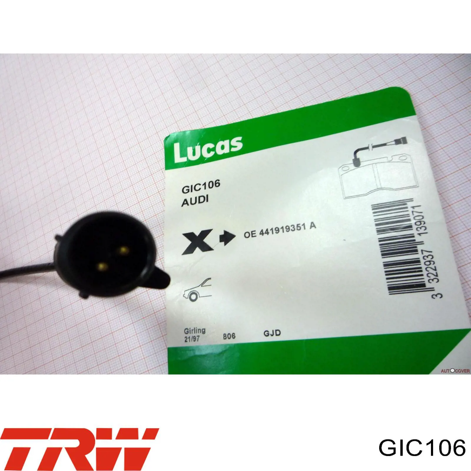 Comprar GIC106 TRW Sensor de desgaste de las pastillas de freno delanteras