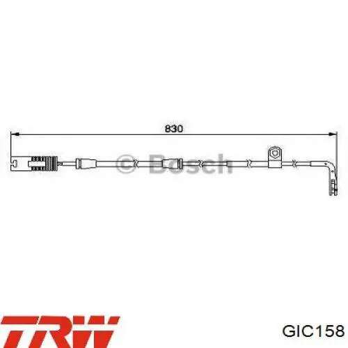 Sensor de desgaste de las pastillas de freno delanteras TRW GIC158 precio, desde 5,71 EUR