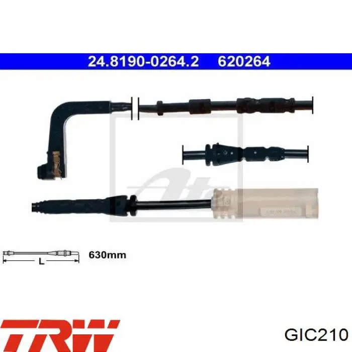 Comprar GIC210 TRW Sensor de desgaste de las pastillas de freno delanteras