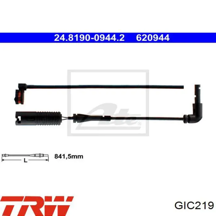 GIC219 TRW contacto de aviso, desgaste de los frenos