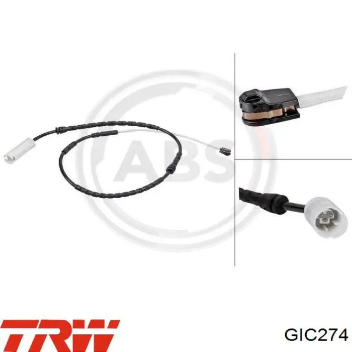 Sensor de desgaste de las pastillas de freno delanteras TRW GIC274 precio, desde 14,88 EUR